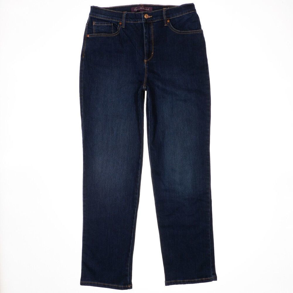 Gloria Vanderbilt Jeans Womens 10 Amanda Straight Blue Denim Stretch 30 x 29